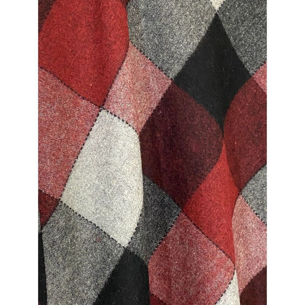 Gap Factory Womens Size 8 Skirt A-Line Wool Blend Plaid Check Red Gray Black - Picture 4 of 7